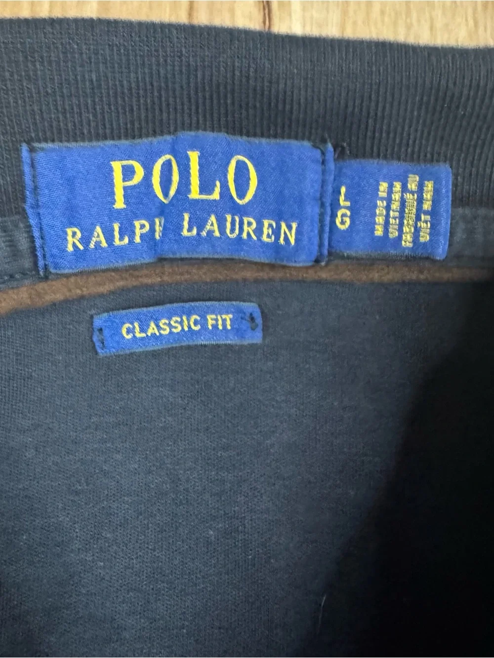 Polo Ralph Lauren Men’s Black Long Sleeve Slim Fit Polo Shirt Large